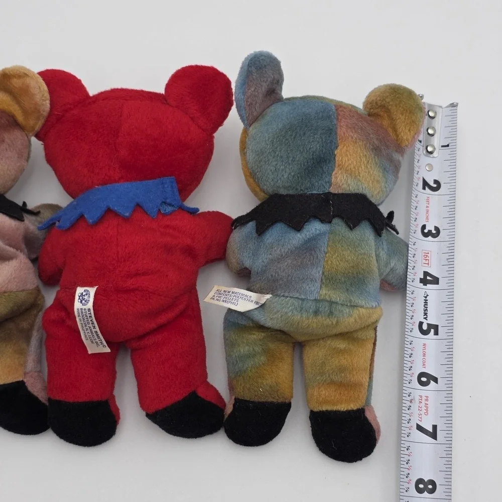 Lot of 6 Vintage Grateful Dead Beanie Bear Plush 6